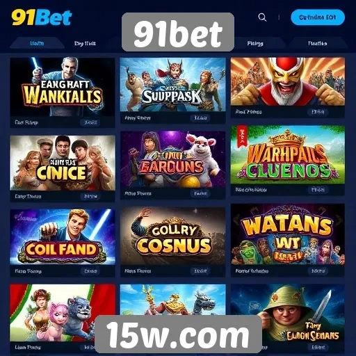 Jogos populares disponíveis na plataforma 91bet